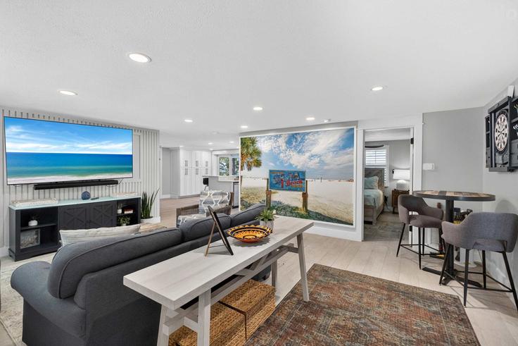 Elegantly designed living room with modern furnishings in an apartment at Building South Beneva Road - siesta-key-property-management-llc - 1578355 in Sarasota, Sarasota Elegantly designed living room with modern furnishings in an apartment at Building South Beneva Road - siesta-key-property-management-llc - 1578355 in Sarasota, Sarasota