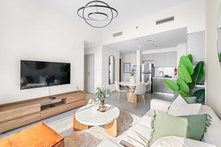 Elegantly designed living room with modern furnishings in an apartment at Building Sh Mohammed Bin Rashid Blvd - silkhaus - 1040327 - DXB in Downtown Dubai, Dubai Elegantly designed living room with modern furnishings in an apartment at Building Sh Mohammed Bin Rashid Blvd - silkhaus - 1040327 - DXB in Downtown Dubai, Dubai