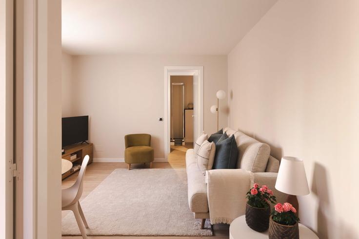 Sarrià-Sant Gervasi, Barcelona에 위치한 Building Carrer de Casanova - simabagroup - 1077029 - BCN 아파트의 세련된 인테리어가 돋보이는 거실