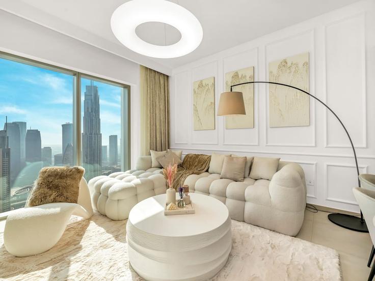 Building Financial Center street - skylineserenity - 1297619 - DXB adresindeki bir dairede modern mobilyalarla zarif bir şekilde tasarlanmış oturma odası Za'abeel, Dubai