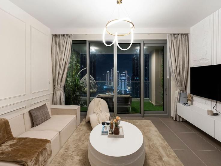 Downtown Dubai, Dubai에 위치한 Building Sheikh Mohammed bin Rashid Boulevard - skylineserenity - 1297645 - DXB 아파트의 세련된 인테리어가 돋보이는 거실
