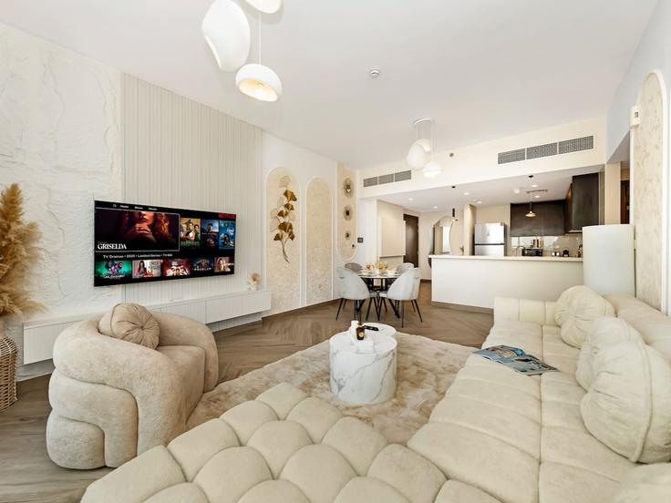 Za'abeel, Dubai에 위치한 Building Sheikh Zayed Road - skylineserenity - 1320215 아파트의 세련된 인테리어가 돋보이는 거실