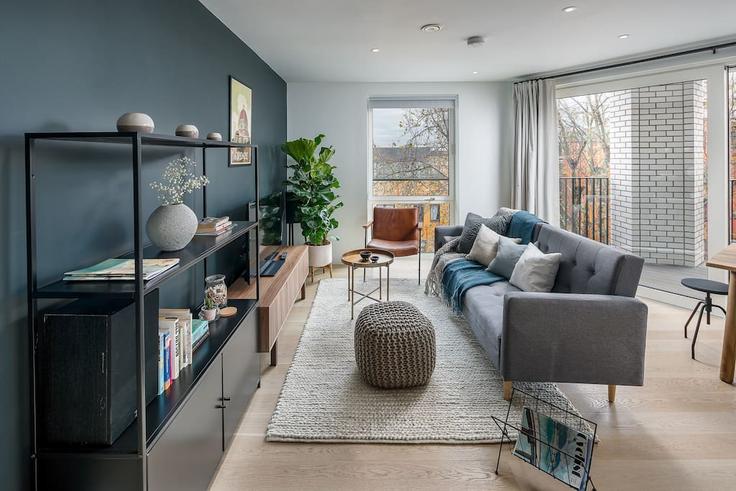 Salle de séjour élégante avec mobilier moderne dans un appartement à Building Wansey Street - smart-host-group-ted - 1536468 à London Borough of Southwark, London