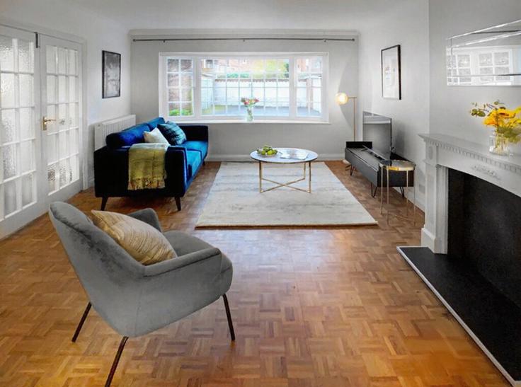 Building Folly Way - smarter-rent-ltd-1 - 1637621 adresindeki bir dairede modern mobilyalarla zarif bir şekilde tasarlanmış oturma odası Windsor and Maidenhead, Maidenhead