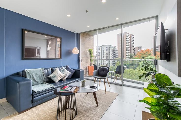 Salle de séjour élégante avec mobilier moderne dans un appartement à Building Calle 1 - soul-management-sas - 1321271 à El Poblado, Medellín Salle de séjour élégante avec mobilier moderne dans un appartement à Building Calle 1 - soul-management-sas - 1321271 à El Poblado, Medellín