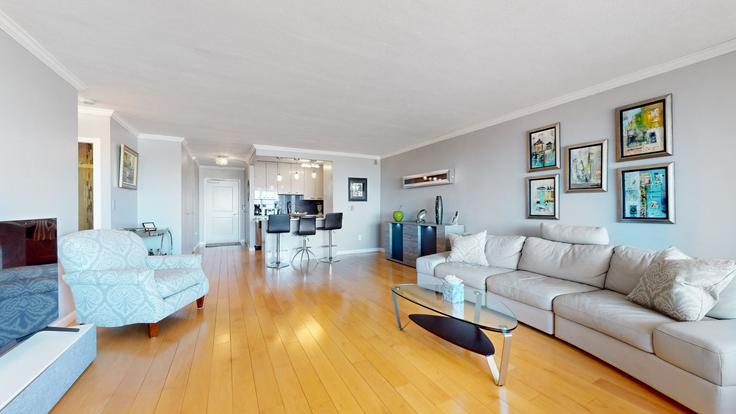 Boston BostonのBuilding Whittier Place - stars-of-boston - 1238047 - BOSのアパートメントにある、モダンな家具を備えたエレガントなデザインのリビングルーム Boston BostonのBuilding Whittier Place - stars-of-boston - 1238047 - BOSのアパートメントにある、モダンな家具を備えたエレガントなデザインのリビングルーム