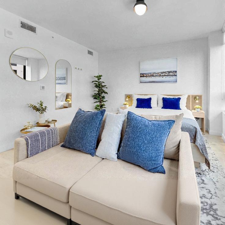 Salle de séjour élégante avec mobilier moderne dans un appartement à Building North Miami Avenue - stay-sol - 1609759 à Miami, Miami Salle de séjour élégante avec mobilier moderne dans un appartement à Building North Miami Avenue - stay-sol - 1609759 à Miami, Miami