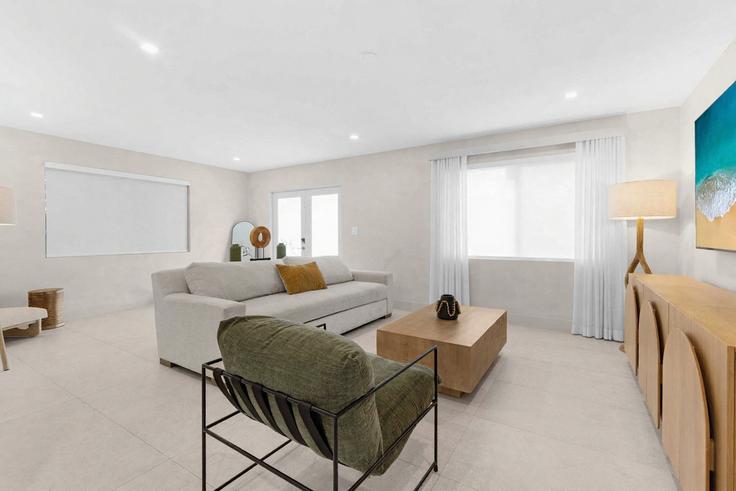 Elegant gestaltetes Wohnzimmer mit moderner Einrichtung in einer Wohnung im Building Northeast 7th Avenue - stay-sol - 1639553 in Miami, Miami Elegant gestaltetes Wohnzimmer mit moderner Einrichtung in einer Wohnung im Building Northeast 7th Avenue - stay-sol - 1639553 in Miami, Miami