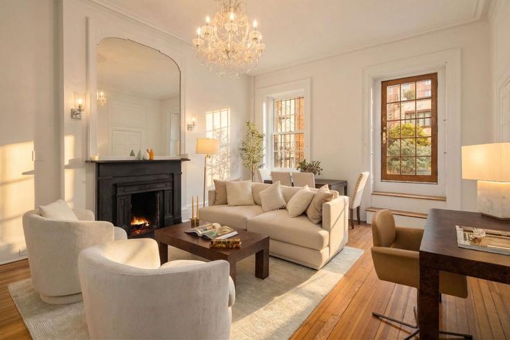 Manhattan, New York에 위치한 Building East 9th Street - stayhausguesty - 1473047 유닛의 세련된 인테리어가 돋보이는 거실 Manhattan, New York에 위치한 Building East 9th Street - stayhausguesty - 1473047 유닛의 세련된 인테리어가 돋보이는 거실