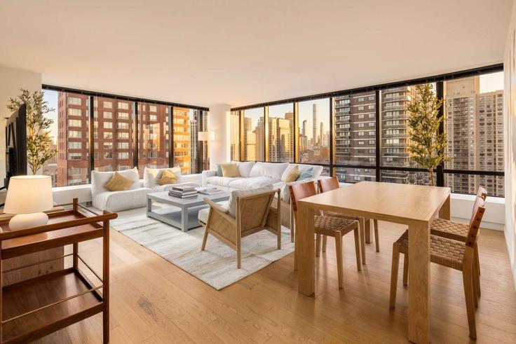 Salle de séjour élégante avec mobilier moderne dans un appartement à Building East 72nd Street - stayhausguesty - 1330818 à Manhattan, New York Salle de séjour élégante avec mobilier moderne dans un appartement à Building East 72nd Street - stayhausguesty - 1330818 à Manhattan, New York