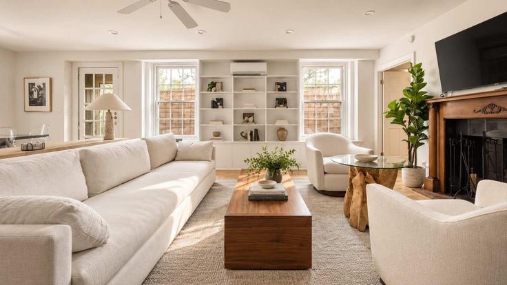 Elegantly designed living room with modern furnishings in an apartment at Building East 9th Street - stayhausguesty - 1541442 in Manhattan, New York
