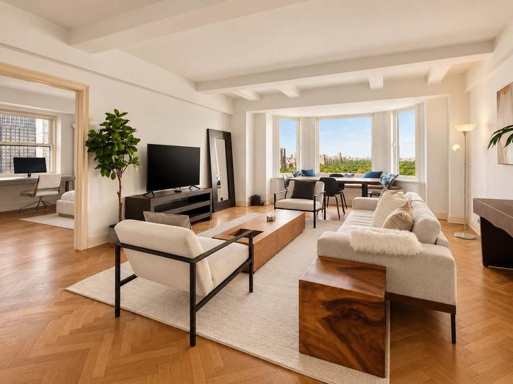 New York ManhattanのBuilding Central Park South - stayhausguesty - 1256830 - NYCのアパートメントにある、モダンな家具を備えたエレガントなデザインのリビングルーム New York ManhattanのBuilding Central Park South - stayhausguesty - 1256830 - NYCのアパートメントにある、モダンな家具を備えたエレガントなデザインのリビングルーム