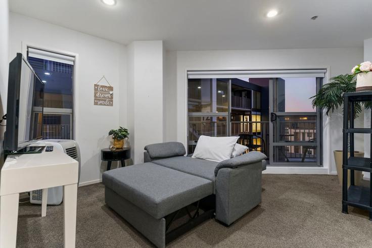 Auckland Central, Auckland에 위치한 Building Union Street - stayhub - 1295737 - NZL 아파트의 세련된 인테리어가 돋보이는 거실