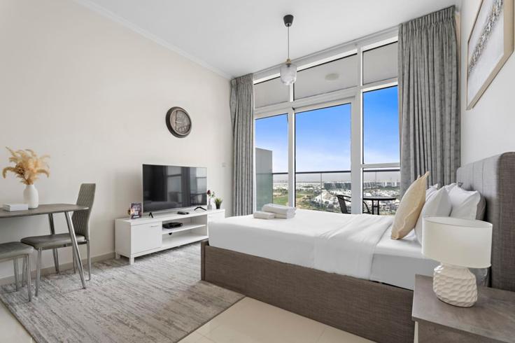 1 quarto mobiliado em apartamentos em Tariaq Bedon Esm 1317137P, Al Hebiah Third, Dubai, foto 1
