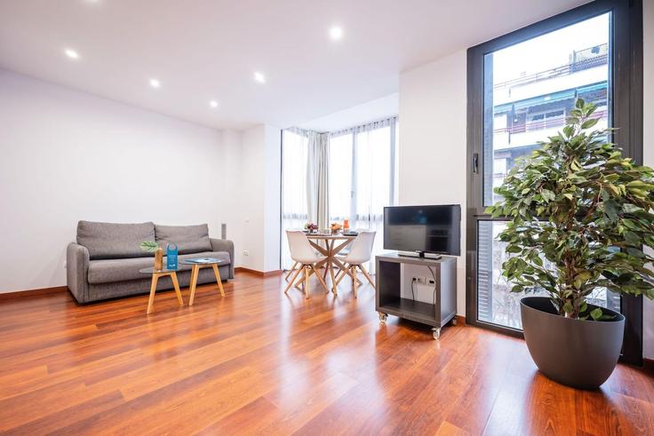 Eixample, Barcelona에 위치한 Building Carrer d'Aragó - sweett - 1053420 - BCN 유닛의 세련된 인테리어가 돋보이는 거실 Eixample, Barcelona에 위치한 Building Carrer d'Aragó - sweett - 1053420 - BCN 유닛의 세련된 인테리어가 돋보이는 거실