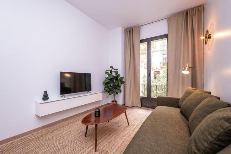 Salle de séjour élégante avec mobilier moderne dans un appartement à Building Carrer de Girona - sweett - 1053454 - BCN à Eixample, Barcelona