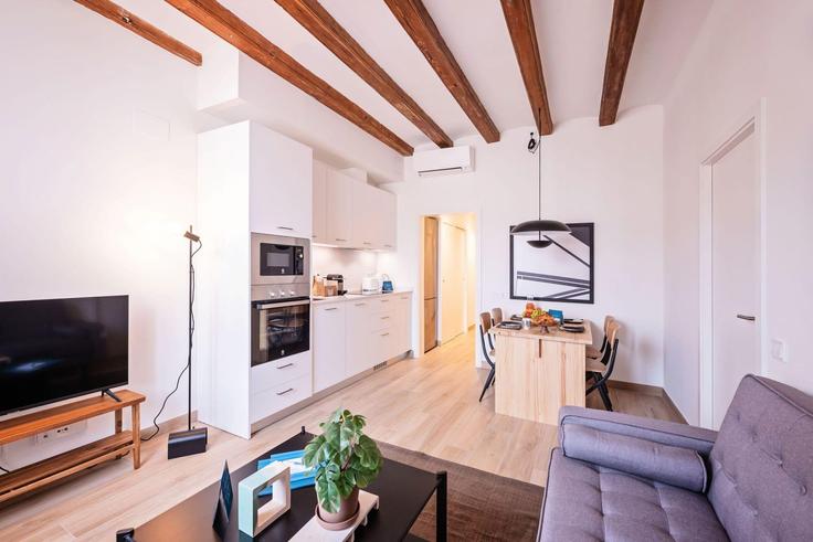 Barcelona EixampleのBuilding Carrer de Villarroel - sweett - 1053320 - BCNのアパートメントにある、モダンな家具を備えたエレガントなデザインのリビングルーム