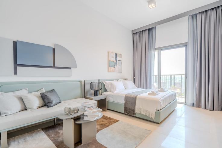 1 apartamento de un dormitorio amueblado en Tariaq Bedon Esm 1346366P , Hadaeq Sheikh Mohammed Bin Rashid, Dubai, foto 1