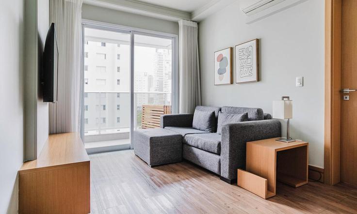 Vila Olímpia, São Paulo 소재 Building Rua Gomes de Carvalho - tabas - 1047508 - SAO 유닛에 마련된, 현대적인 가구로 꾸며진 우아한 디자인의 거실