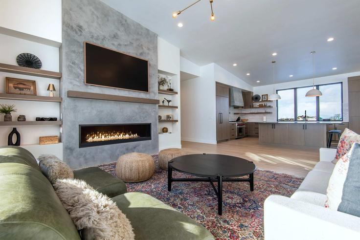 Victor, Victor에 위치한 Building Timberline Loop - teton-homestead - 1490052 유닛의 세련된 인테리어가 돋보이는 거실
