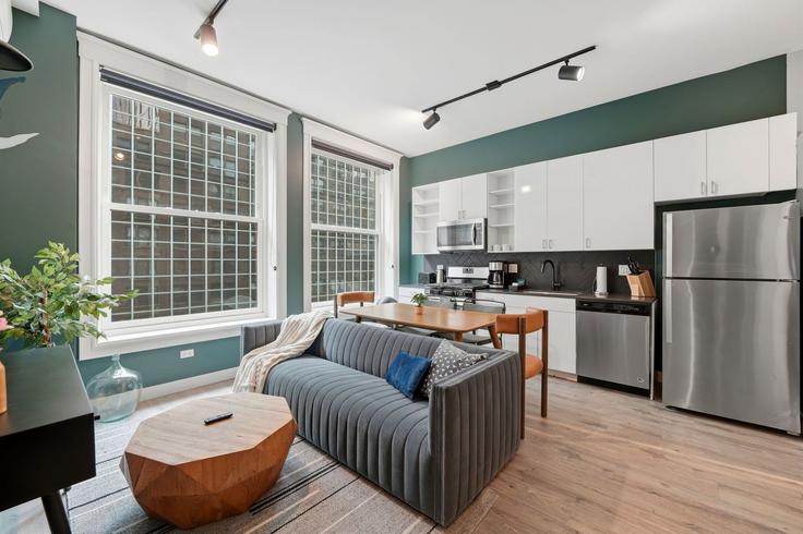 Chicago, Chicago에 위치한 Building South Dearborn Street - the-dream-rentals - 1521521 유닛의 세련된 인테리어가 돋보이는 거실
