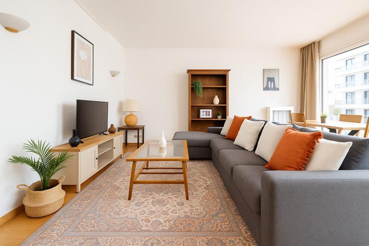 Salle de séjour élégante avec mobilier moderne dans un appartement à Building Rue Jules Simon - the-flex-paris - 1388299 à 15th arrondissement, Paris Salle de séjour élégante avec mobilier moderne dans un appartement à Building Rue Jules Simon - the-flex-paris - 1388299 à 15th arrondissement, Paris