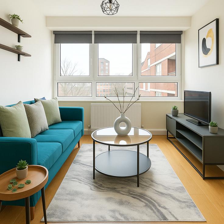 London Borough of Wandsworth, London에 위치한 Building Bullen Street - the-flex - 1254199 - LON 아파트의 세련된 인테리어가 돋보이는 거실
