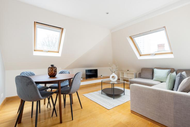 London Borough of Ealing, London에 위치한 Building Rosemont Road - the-flex - 1254200 - LON 아파트의 세련된 인테리어가 돋보이는 거실