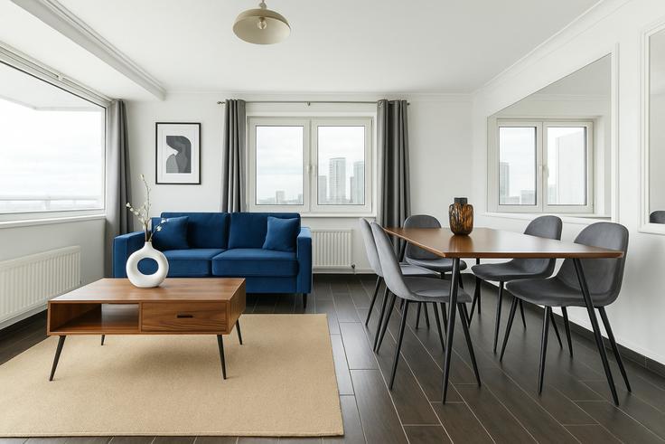 London Borough of Tower Hamlets, London에 위치한 Building Westferry Road - the-flex - 1254207 - LON 아파트의 세련된 인테리어가 돋보이는 거실