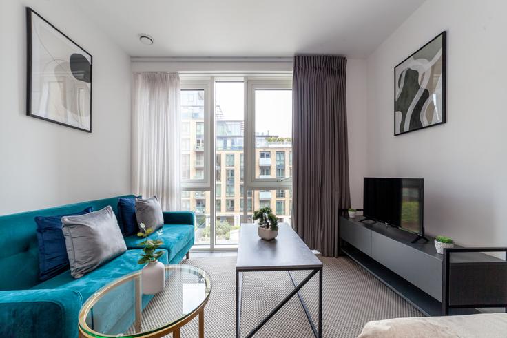 London Borough of Wandsworth, London에 위치한 Building baltimore house - the-flex - 1254213 - LON 아파트의 세련된 인테리어가 돋보이는 거실
