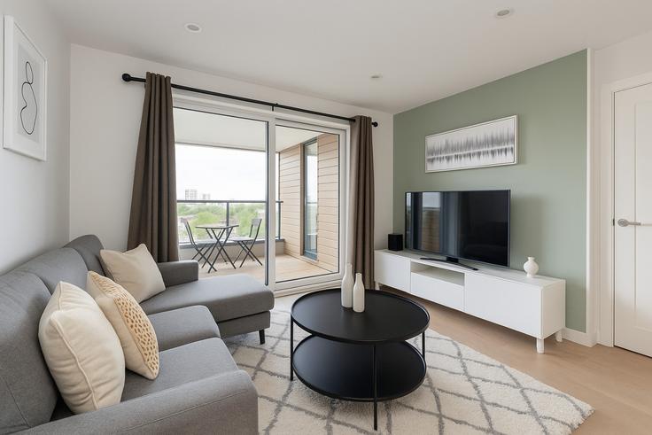 Building Oriental Square - the-flex - 1254272 - LON adresindeki bir dairede modern mobilyalarla zarif bir şekilde tasarlanmış oturma odası London Borough of Brent, London