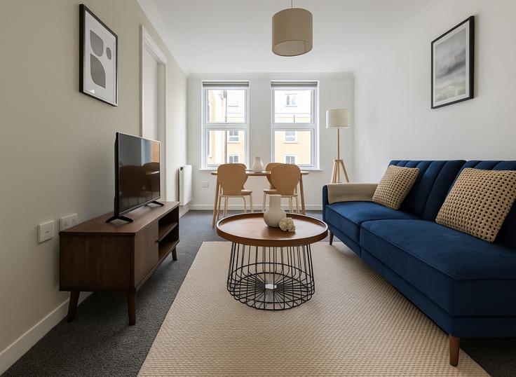 Elegante sala de estar con mobiliario moderno en un apartamento en Building Leroy Street - the-flex - 1254536 - LON en London Borough of Southwark, London