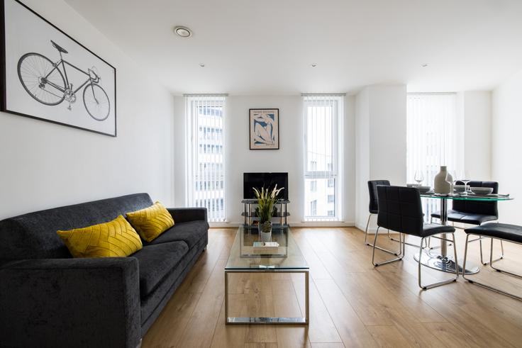 London Borough of Hackney, London에 위치한 Building Shoreditch High Street - the-flex - 1254316 - LON 아파트의 세련된 인테리어가 돋보이는 거실