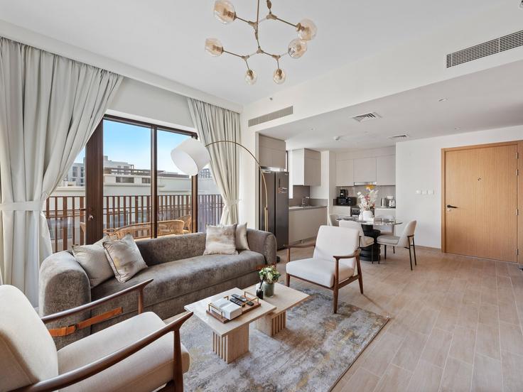 2 quarto mobiliado em apartamentos em Tariaq Bedon Esm 1258098P, Ras Al Khor, Dubai, foto 1