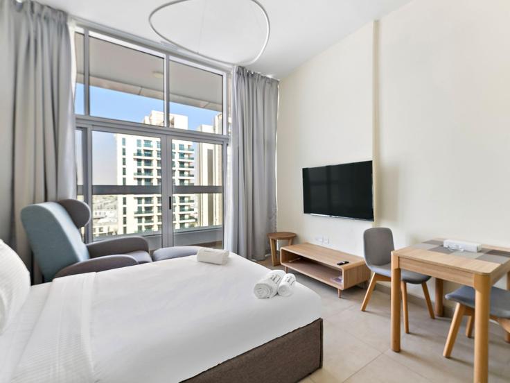 Jebel Ali Village, Dubai 소재 Building Al Asayel Street - the-prive-hospitality-vacation-homes - 1258127 - DXB 유닛에 마련된, 현대적인 가구로 꾸며진 우아한 디자인의 거실