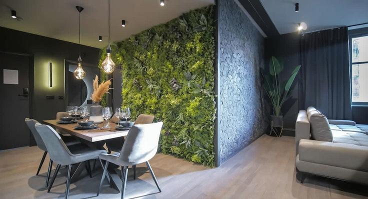 Elegant gestaltetes Wohnzimmer mit moderner Einrichtung in einer Wohnung im Building Dale Street - theheim - 1499253 in Manchester, Manchester