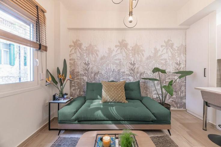Building Pinotsi - thehomis - 1358834 adresindeki bir dairede modern mobilyalarla zarif bir şekilde tasarlanmış oturma odası Central Athens, Athens Building Pinotsi - thehomis - 1358834 adresindeki bir dairede modern mobilyalarla zarif bir şekilde tasarlanmış oturma odası Central Athens, Athens