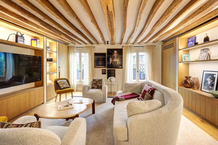 Elegante sala de estar con mobiliario moderno en un apartamento en Building Rue de l'Abbé Grégoire - thekonciergerie - 1562493 en 6th arrondissement, Paris Elegante sala de estar con mobiliario moderno en un apartamento en Building Rue de l'Abbé Grégoire - thekonciergerie - 1562493 en 6th arrondissement, Paris