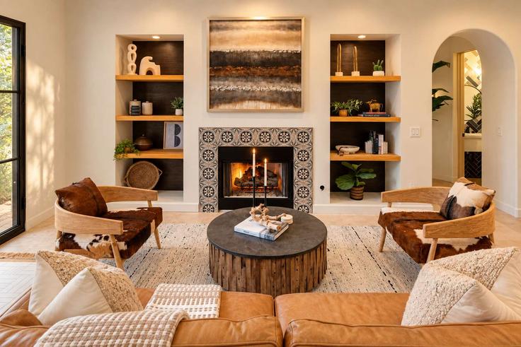Elegant gestaltetes Wohnzimmer mit moderner Einrichtung in einer Wohnung im Building East Chaparral Road - travli-hospitality-co - 1558649 in Scottsdale, Scottsdale Elegant gestaltetes Wohnzimmer mit moderner Einrichtung in einer Wohnung im Building East Chaparral Road - travli-hospitality-co - 1558649 in Scottsdale, Scottsdale