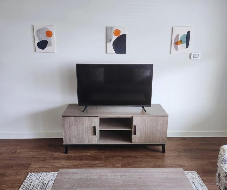 Elegant gestaltetes Wohnzimmer mit moderner Einrichtung in einer Wohnung im Building South Eads Street - turnkey-housing - 1331354 in Arlington, Arlington