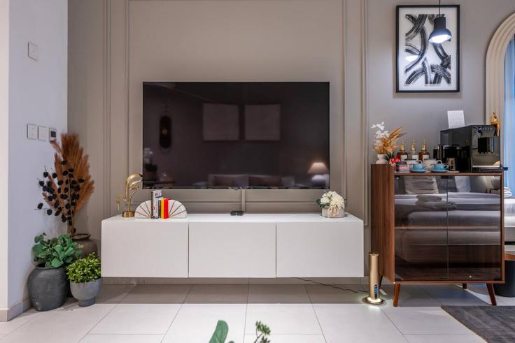 Business Bay, Dubai에 위치한 Building Marasi Drive - udh - 1386742 유닛의 세련된 인테리어가 돋보이는 거실