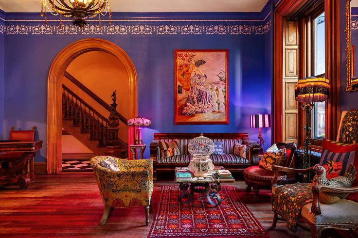 New York ManhattanのBuilding Irving Place - upstateish - 1511620のアパートメントにある、モダンな家具を備えたエレガントなデザインのリビングルーム