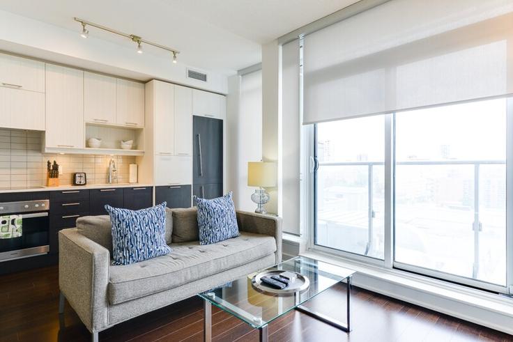 Elegantly designed living room with modern furnishings in an apartment at Building Adelaide Street West - urbanflatstoronto - 1034887 - TOR in Old Toronto, Toronto Elegantly designed living room with modern furnishings in an apartment at Building Adelaide Street West - urbanflatstoronto - 1034887 - TOR in Old Toronto, Toronto