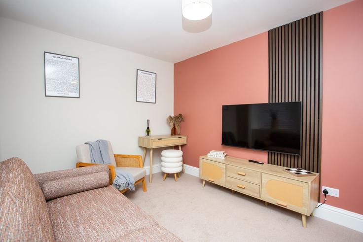 Salle de séjour élégante avec mobilier moderne dans un appartement à Building Flat A Allendale House - vacant-nests - 1463276 à Hexham, Hexham