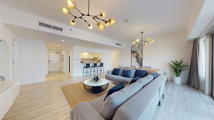 Dubai Marina, Dubai에 위치한 Building Al Emreef Street - vacationer - 1046645 - DXB 아파트의 세련된 인테리어가 돋보이는 거실