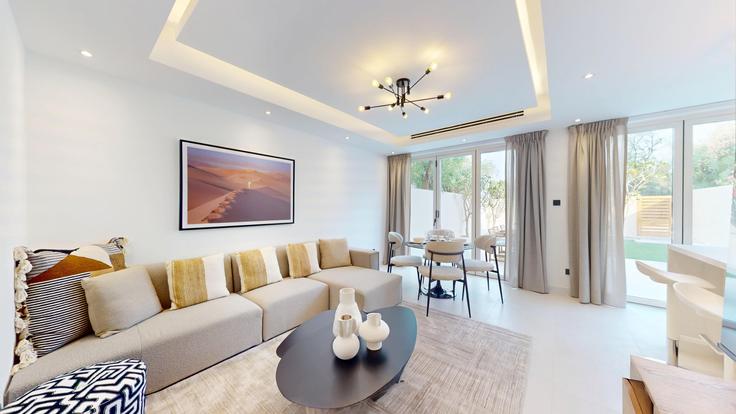 Salle de séjour élégante avec mobilier moderne dans un appartement à Building Street 2 - vacationer - 1095249 - DXB à Wadi Al Safa 6, Dubai Salle de séjour élégante avec mobilier moderne dans un appartement à Building Street 2 - vacationer - 1095249 - DXB à Wadi Al Safa 6, Dubai