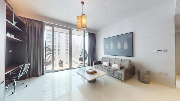 DubaiThe Palm Jumeirah의 Beach Isle Tower 1 in Emaar Beachfront(1271294P)에 위치한 1베드룸 풀퍼니시드 아파트 - 사진1