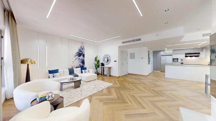 Dubai Marina, Dubai에 위치한 Building Tariaq Bedon Esm - vacationer - 1309467 - DXB 아파트의 세련된 인테리어가 돋보이는 거실