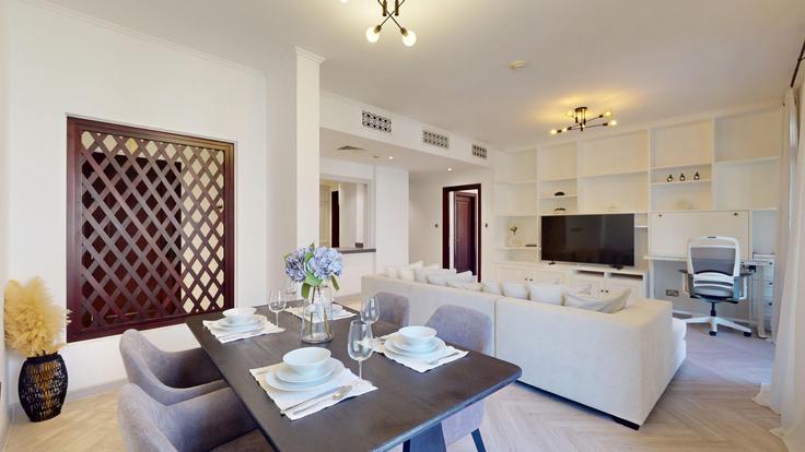 Downtown Dubai, Dubai에 위치한 Building Burj Khalifa Boulevard - vacationer - 1343918 아파트의 세련된 인테리어가 돋보이는 거실