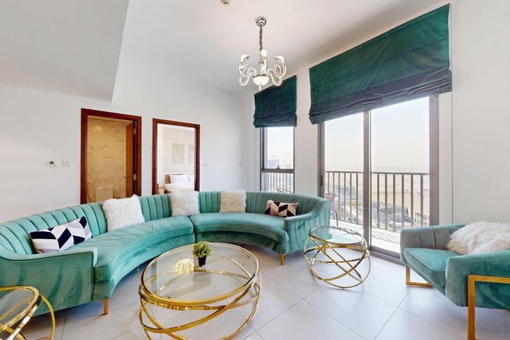 Dubai Production City, Dubai 소재 Building Tariaq Bedon Esm - vacationer - 1058268 - DXB 유닛에 마련된, 현대적인 가구로 꾸며진 우아한 디자인의 거실